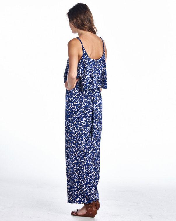 Women's Sleeveless Jumpsuit with Ruffles and Elastic Waistline Jumpsuit - Tophatter Daily Deals