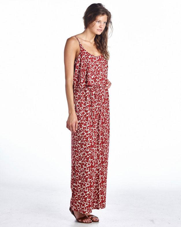 Women's Sleeveless Jumpsuit with Ruffles and Elastic Waistline Jumpsuit - Tophatter Daily Deals