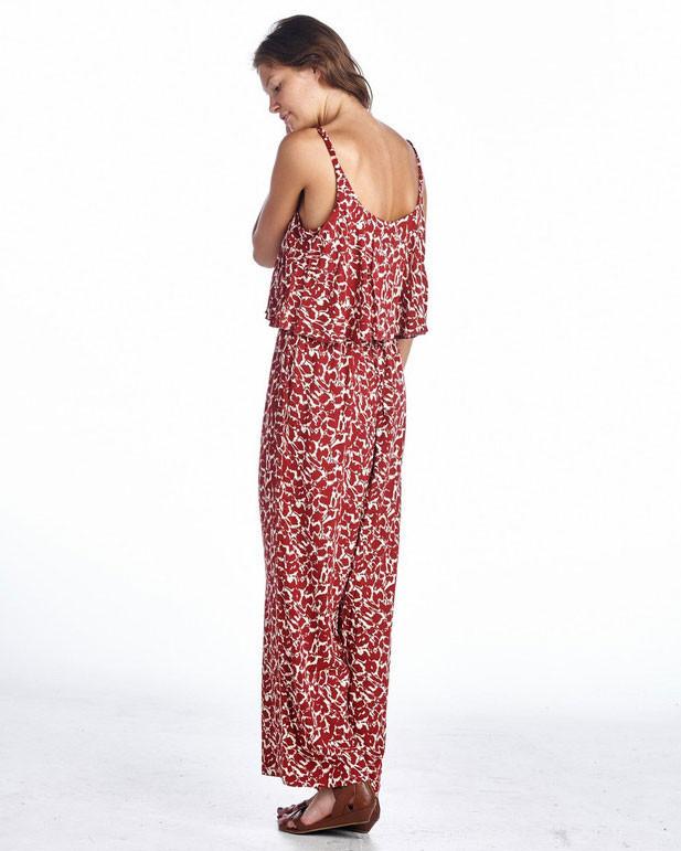 Women's Sleeveless Jumpsuit with Ruffles and Elastic Waistline Jumpsuit - Tophatter Daily Deals