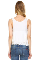 Women's Double Layer Loose Crop Tank Tanks - Tophatter Daily Deals