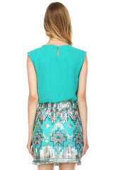 Women's Sequin Sleeveless Round Neck Chiffon Dress Dresses / Mini - Tophatter Daily Deals