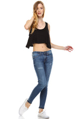Women's Solid Color Loose Crop Tank Tanks - Tophatter Daily Deals
