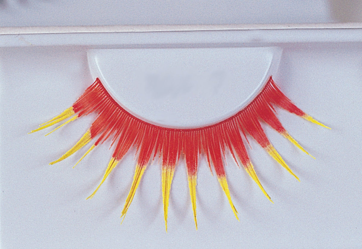 Eyelashes Red with Yellow Costume Accessories - Tophatter Daily Deals