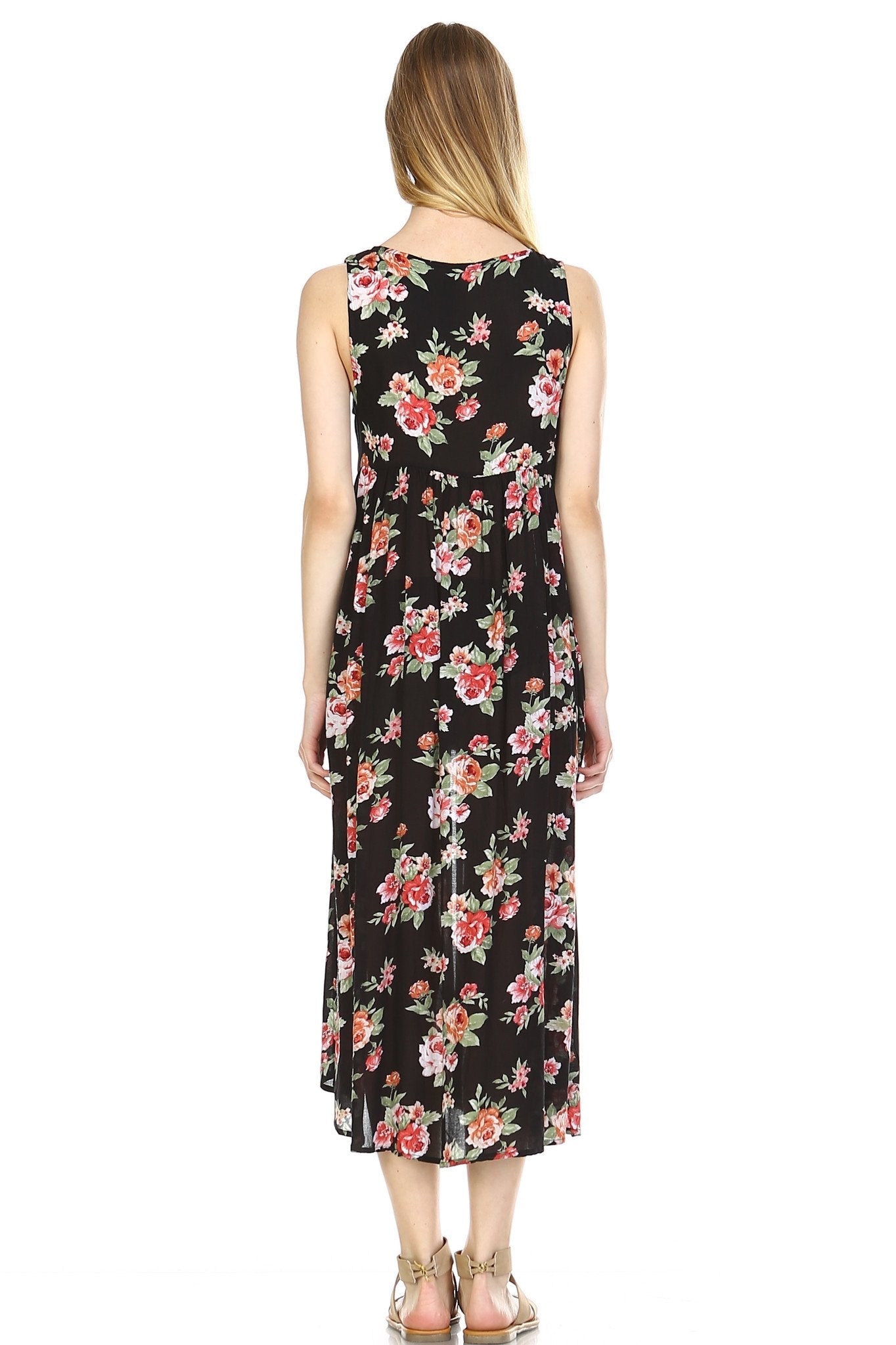 Women's Button Down Floral Maxi Dress Dresses / Maxi - Tophatter Daily Deals
