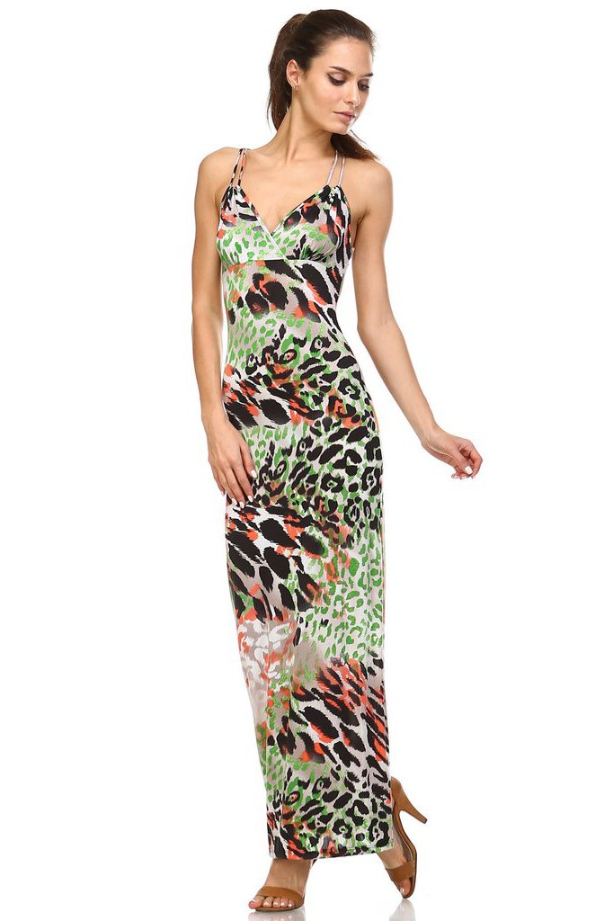 Women's Double Strap Cross-Back Maxi Tank Dress Dresses / Maxi - Tophatter Daily Deals