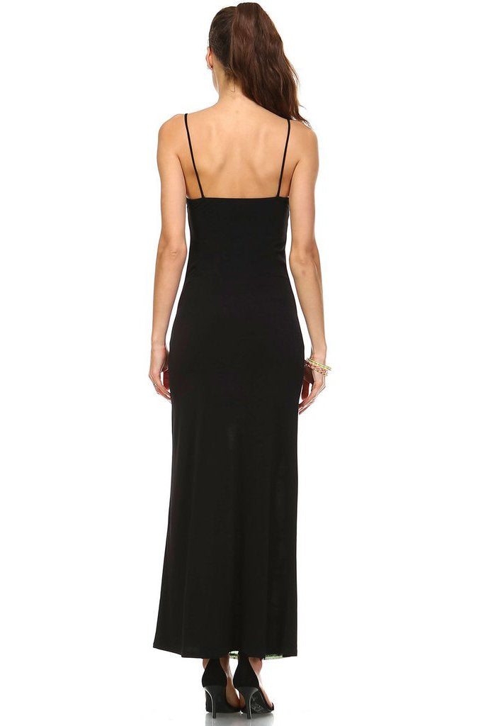 Women's Printed Contrast Maxi Tank Dress Dresses / Maxi - Tophatter Daily Deals