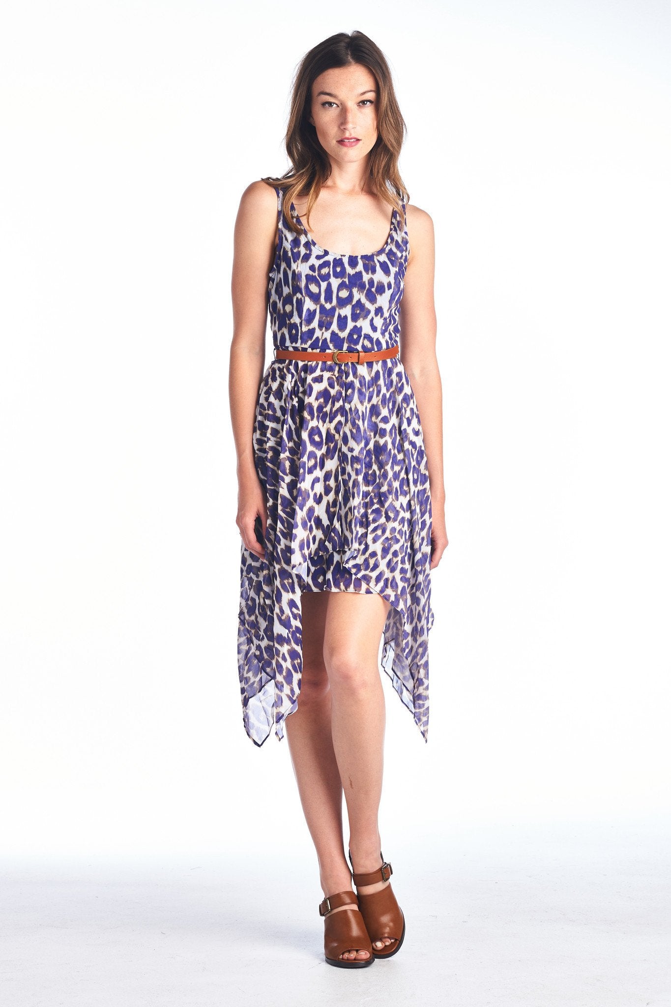 Women's Hi Low Dress with Waist Belt Purple 16 Dresses / Midi - Tophatter Daily Deals