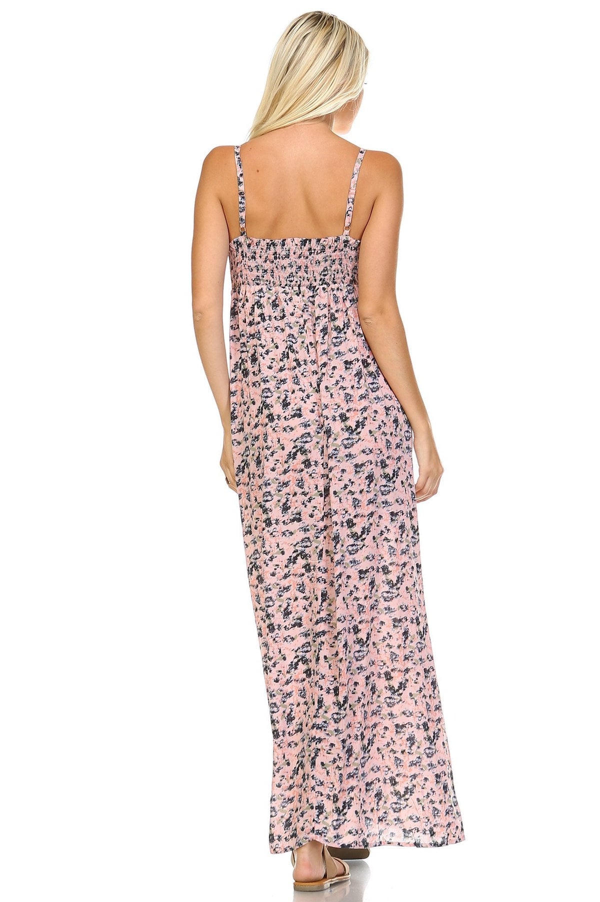 Women's Printed Smocked Back Tank Dress Dresses / Maxi - Tophatter Daily Deals