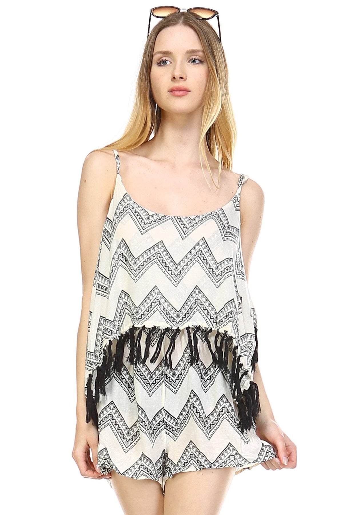 Women's Tassel Print Romper Romper - Tophatter Daily Deals