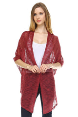 Women's Knit Cardigan Top Wine 10 Cardigan - Tophatter Daily Deals