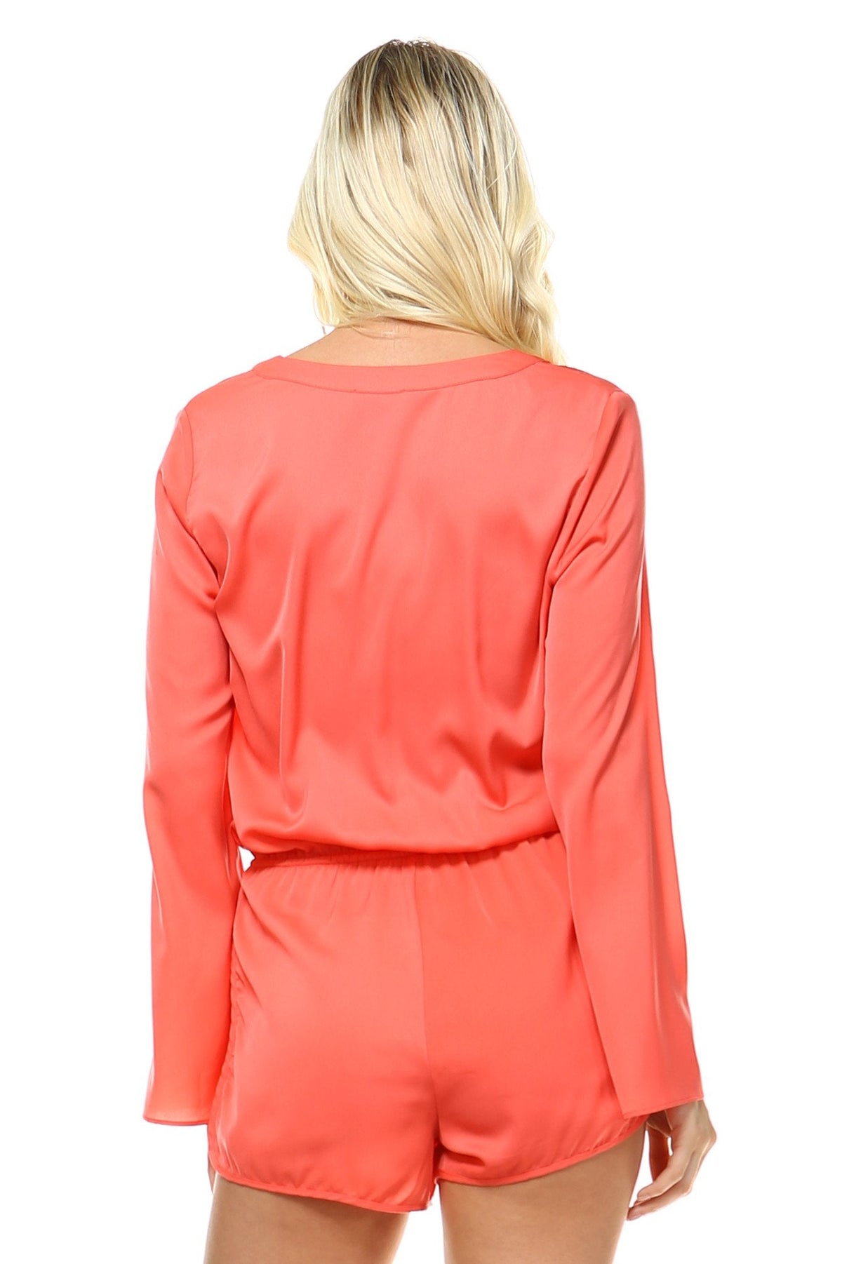 Women's Long Sleeve Waist Tie Romper Romper - Tophatter Daily Deals