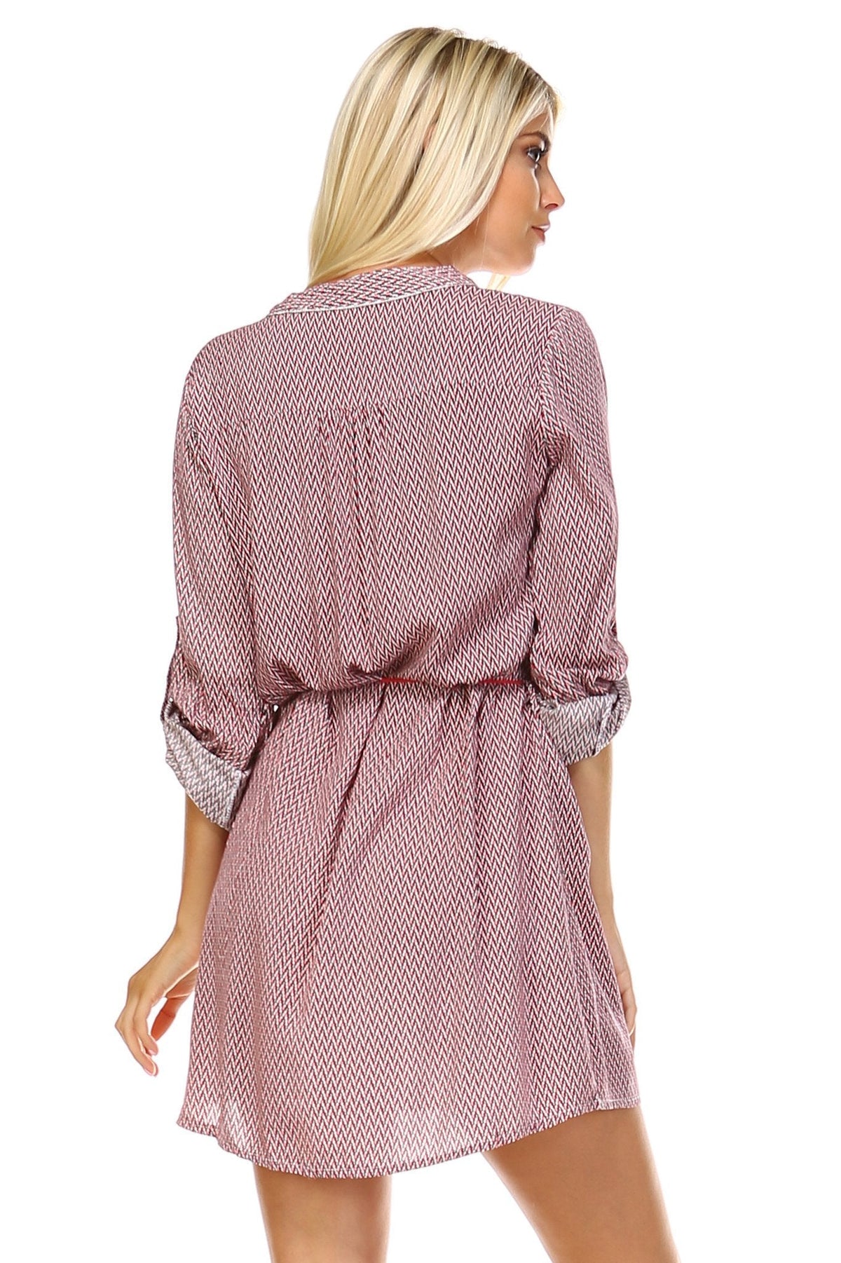 Women's Front Tassel Tie Button Up Dress Dresses / Mini - Tophatter Daily Deals