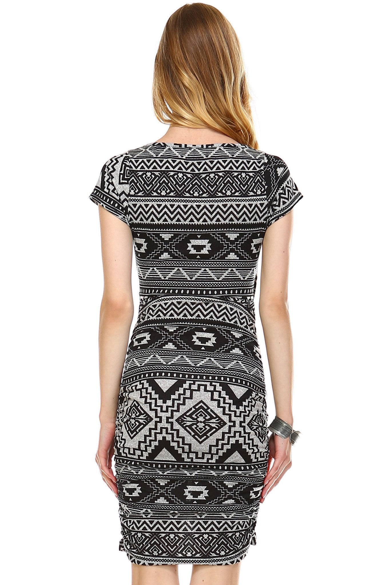 Women's Printed V-neck Bodycon Dress Dresses / Midi - Tophatter Daily Deals