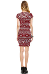 Women's Printed V-neck Bodycon Dress Dresses / Midi - Tophatter Daily Deals