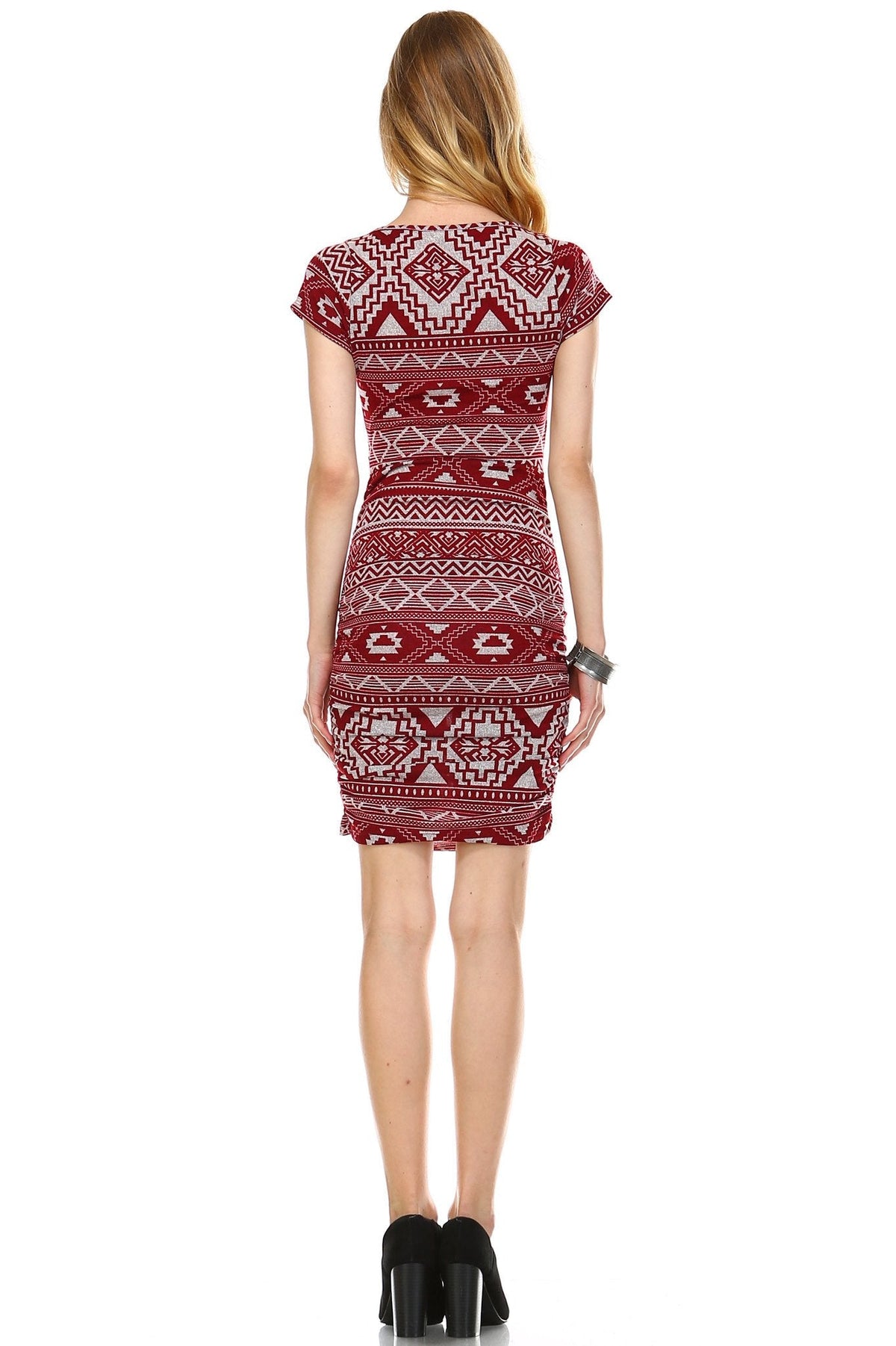 Women's Printed V-neck Bodycon Dress Dresses / Midi - Tophatter Daily Deals