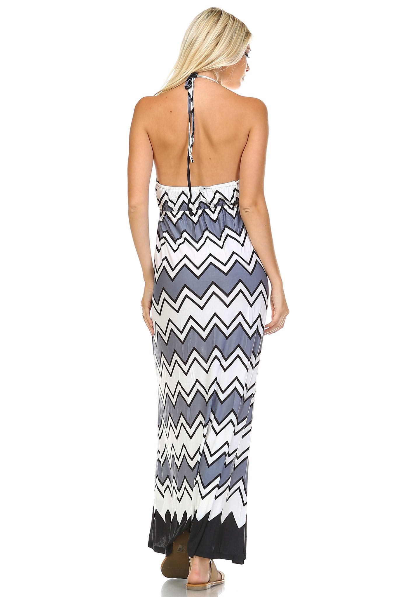 Women's Printed V-Neck Maxi Dress Dresses / Maxi - Tophatter Daily Deals