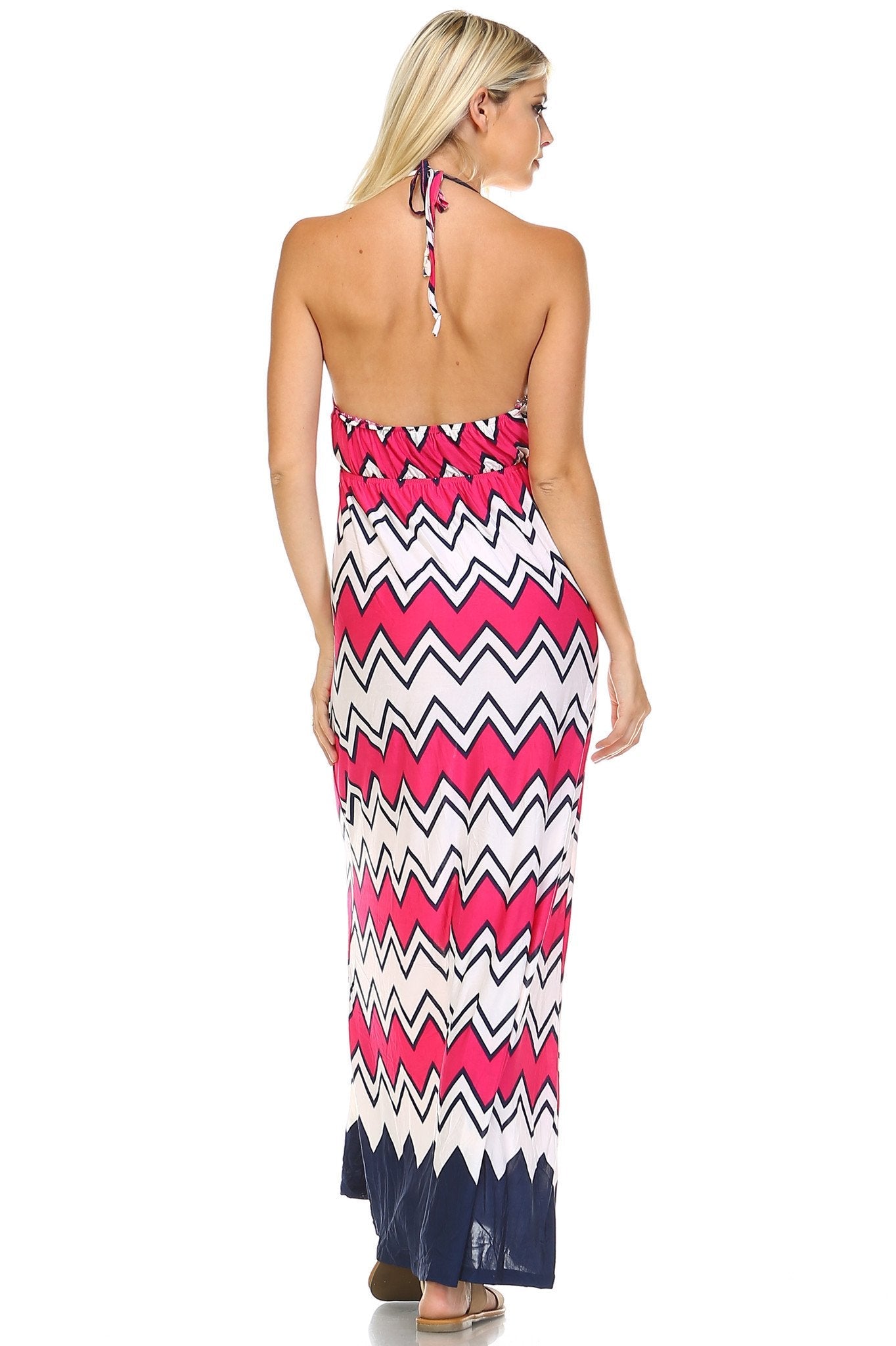 Women's Printed V-Neck Maxi Dress Dresses / Maxi - Tophatter Daily Deals