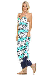 Women's Printed V-Neck Maxi Dress Dresses / Maxi - Tophatter Daily Deals