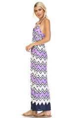 Women's Printed V-Neck Maxi Dress Dresses / Maxi - Tophatter Daily Deals