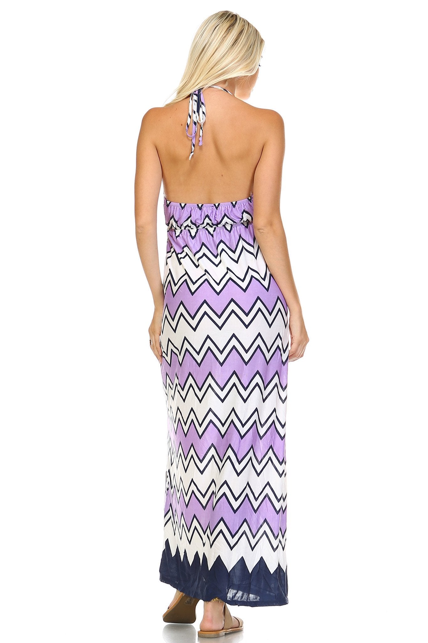Women's Printed V-Neck Maxi Dress Dresses / Maxi - Tophatter Daily Deals