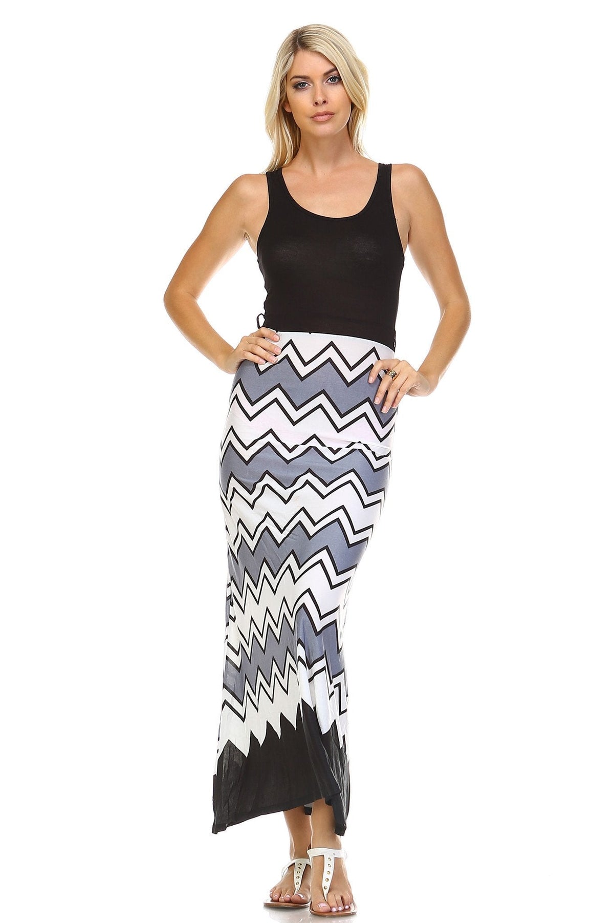 Women's Printed Maxi Dress Charcoal Black Dresses / Maxi - Tophatter Daily Deals