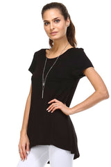 Women's Cap Sleeve Hi-Low Top Tops - Tophatter Daily Deals