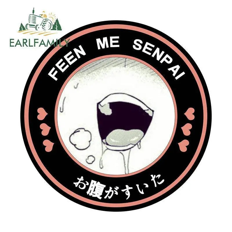 EARLFAMILY 13cm Feed Me Senpai Car Stickers Ahegao Windows Laptop Vinyl Car Wrap Decal Anime Waterproof Car Accessories Style G - Tophatter Daily Deals