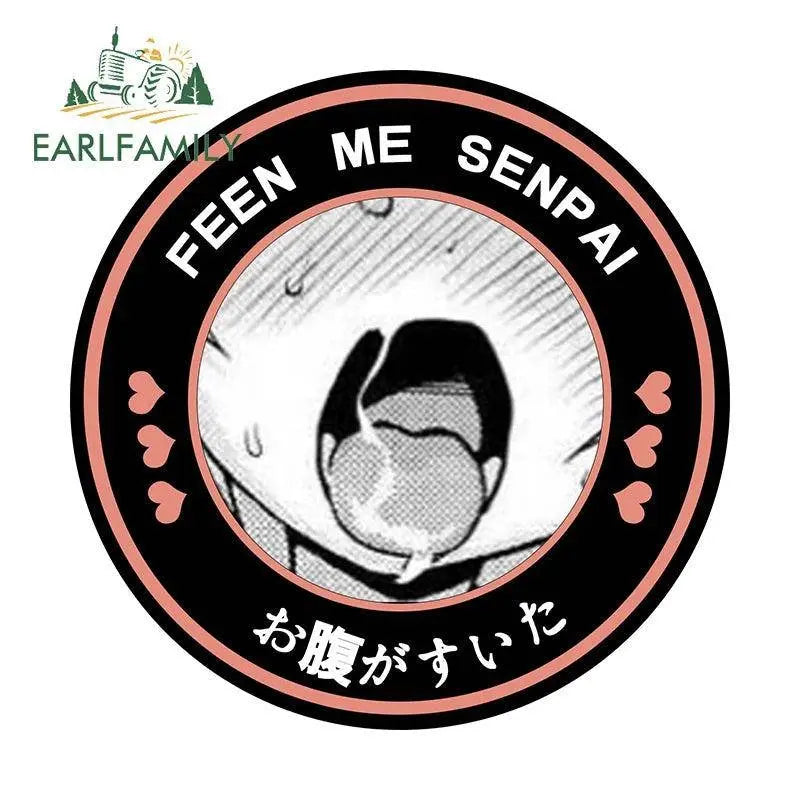 EARLFAMILY 13cm Feed Me Senpai Car Stickers Ahegao Windows Laptop Vinyl Car Wrap Decal Anime Waterproof Car Accessories Style J - Tophatter Daily Deals
