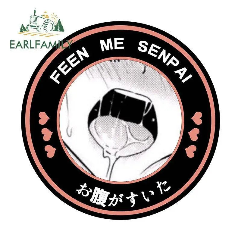 EARLFAMILY 13cm Feed Me Senpai Car Stickers Ahegao Windows Laptop Vinyl Car Wrap Decal Anime Waterproof Car Accessories Style K - Tophatter Daily Deals