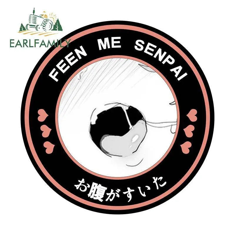 EARLFAMILY 13cm Feed Me Senpai Car Stickers Ahegao Windows Laptop Vinyl Car Wrap Decal Anime Waterproof Car Accessories Style I - Tophatter Daily Deals