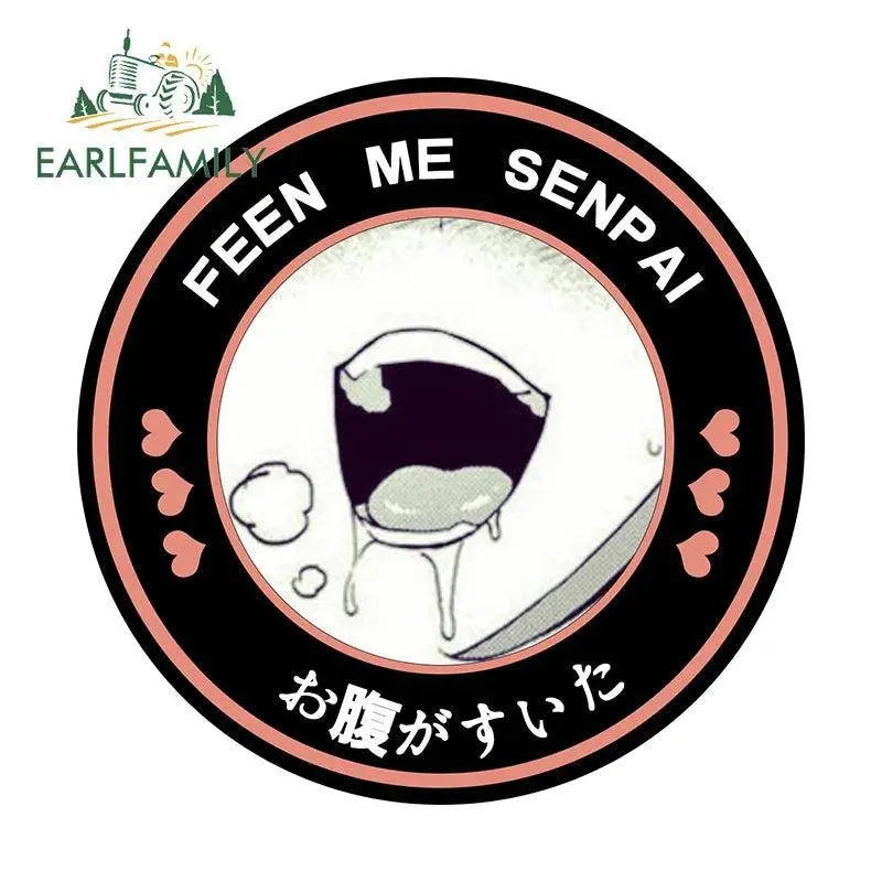 EARLFAMILY 13cm Feed Me Senpai Car Stickers Ahegao Windows Laptop Vinyl Car Wrap Decal Anime Waterproof Car Accessories Style P - Tophatter Daily Deals