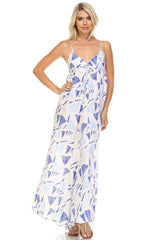 Women's Printed Maxi Tank Dress Blue 80 Dresses / Maxi - Tophatter Daily Deals