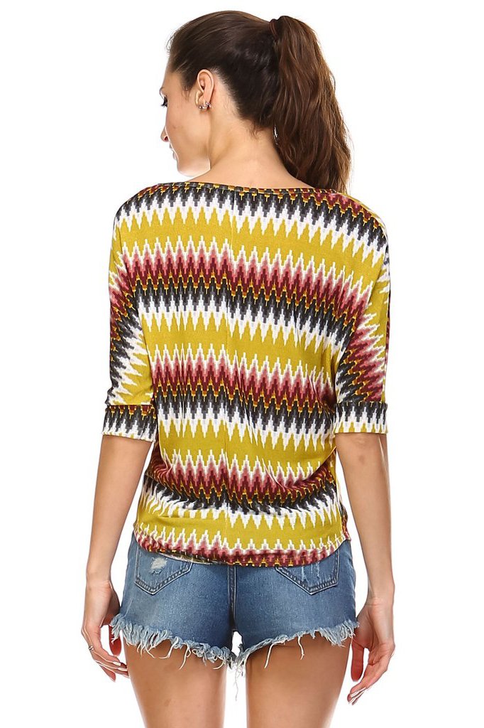 Women's Stripe V-Neck Top Tops - Tophatter Daily Deals