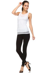 Women's White Lace Overlay tank Tops - Tophatter Daily Deals