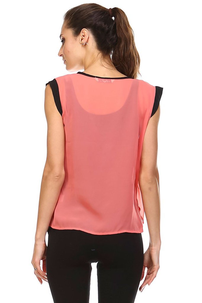 Women's Sleeveless Woven Surplice Top Tops - Tophatter Daily Deals