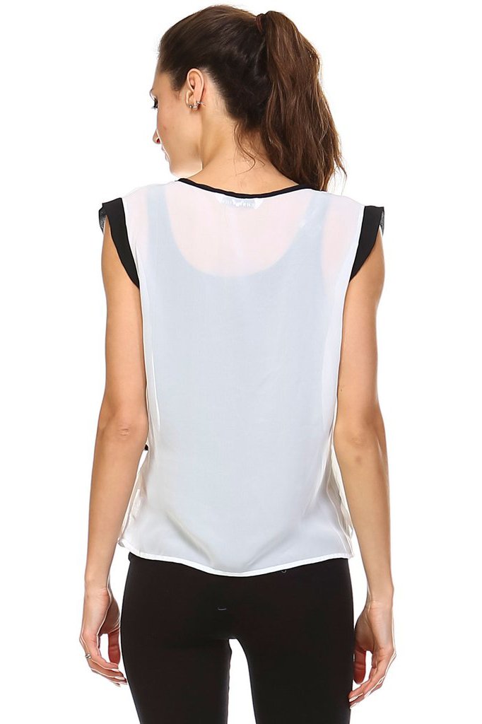 Women's Sleeveless Woven Surplice Top Tops - Tophatter Daily Deals