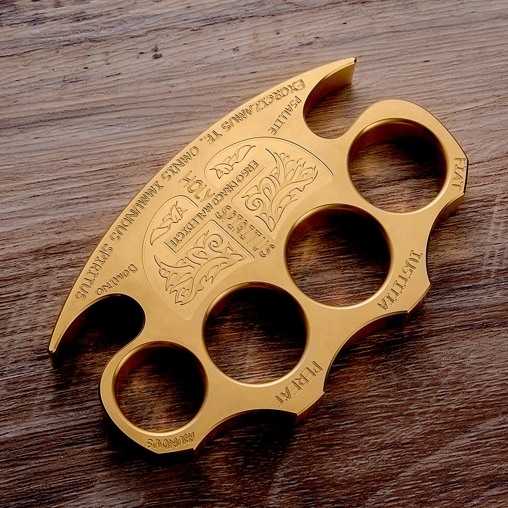 Constantine Holy Spiritus EDC Brass Knuckles Weapon Brass Knuckles - Tophatter Daily Deals