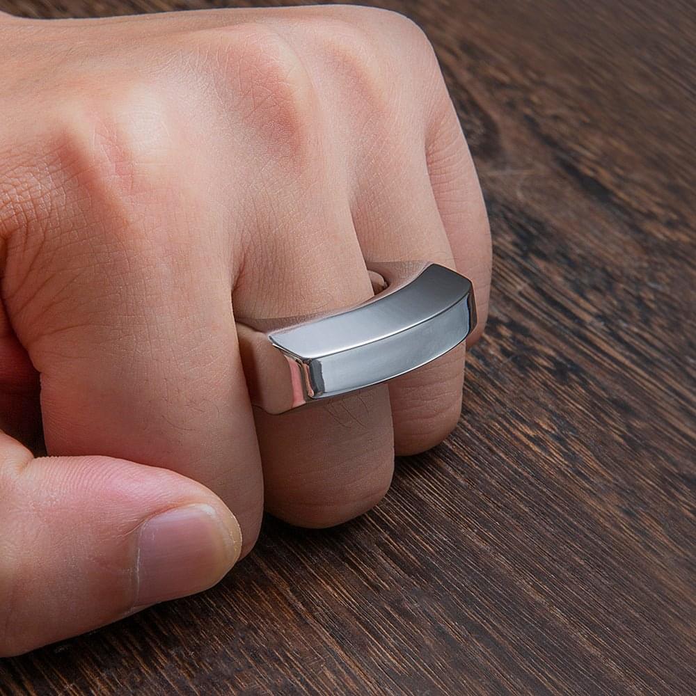 Full 304 Stainless Steel EDC Knuck Bottle Opener Multi Tool Brass Knuckles - Tophatter Daily Deals