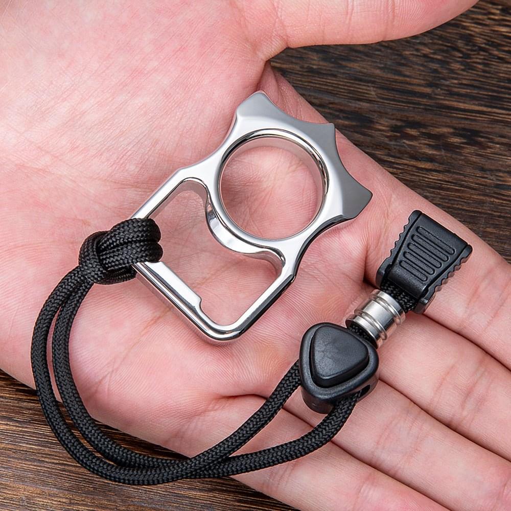 2023 New Full 304 Stainless Steel EDC Knuckle Single Finger Brass Knuckles - Tophatter Daily Deals