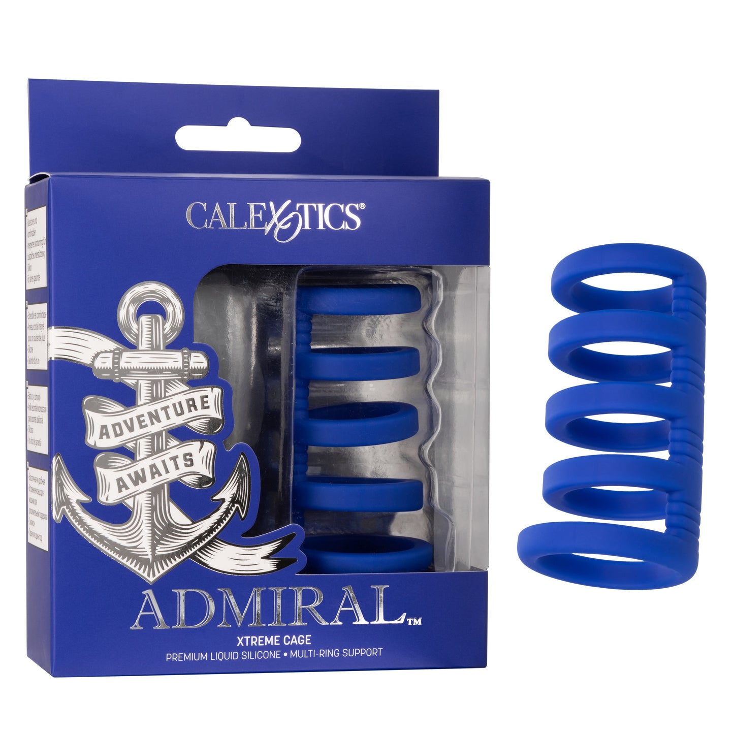 Admiral Xtreme Cage – Liquid Silicone Cock Cage > Bondage Gear > Male Chastity - Tophatter Daily Deals