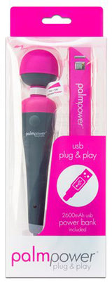 PalmPower Massage Wand Plug and Play with Power Bank > Sex Toys > Massage Wands - Tophatter Daily Deals