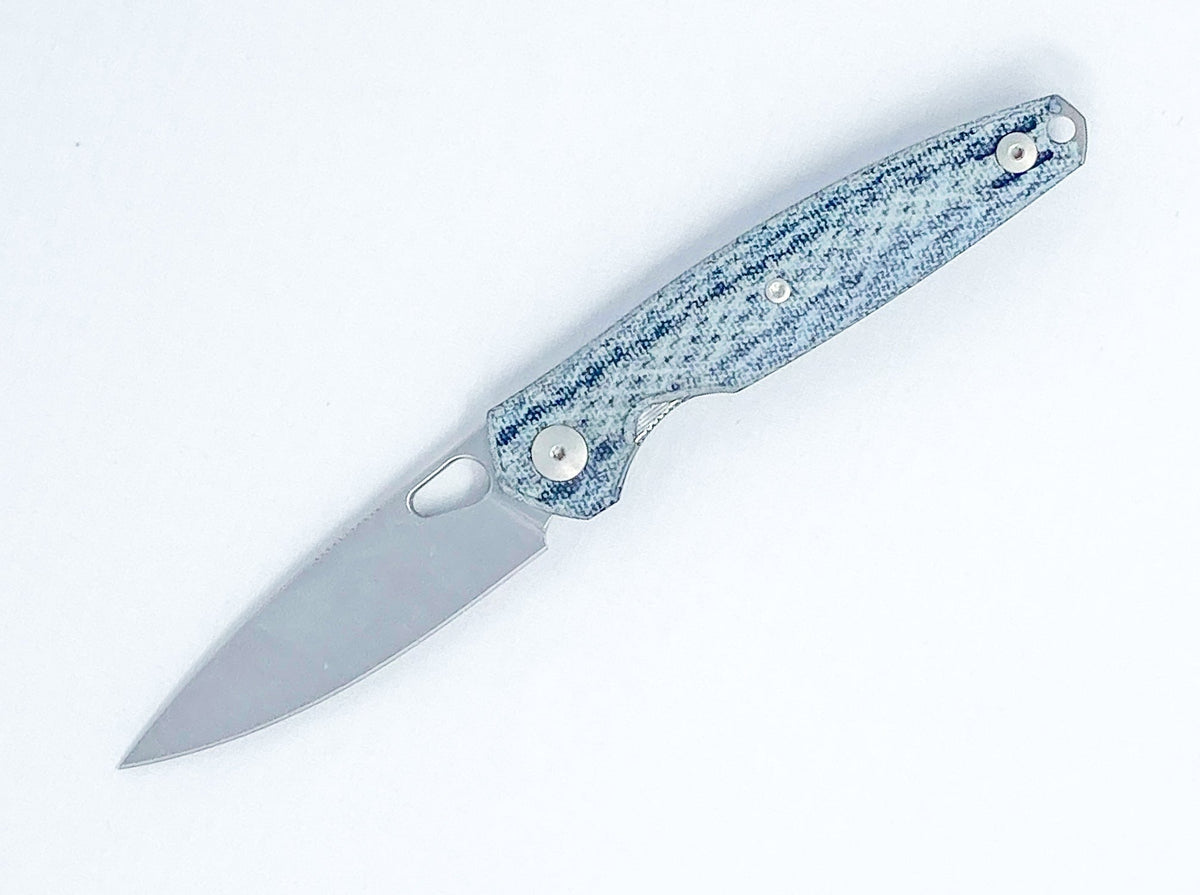 GiantMouse ACE Reo - Denim Canvas Micarta - CPM-Magnacut Collectors - Tophatter Daily Deals