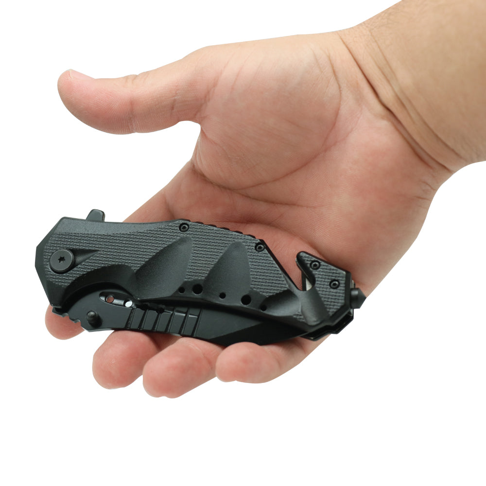 Military Grade 9" Tactical Rescue Knife Knife - Tophatter Daily Deals