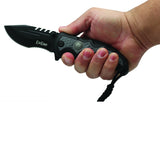 Military Medallion 8.5" Rescue Knife Knife - Tophatter Daily Deals