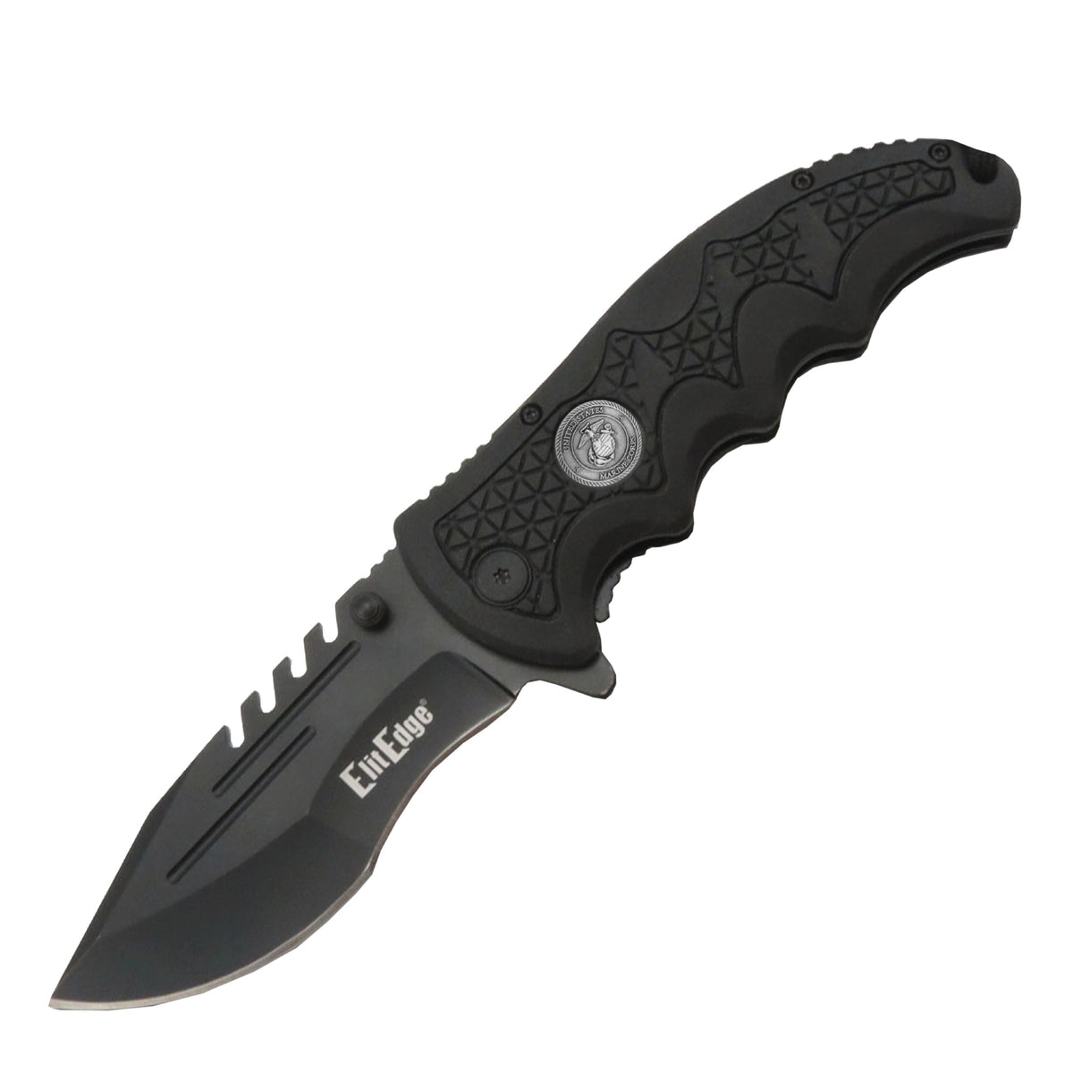 Military Medallion 8.5" Rescue Knife USMC Knife - Tophatter Daily Deals