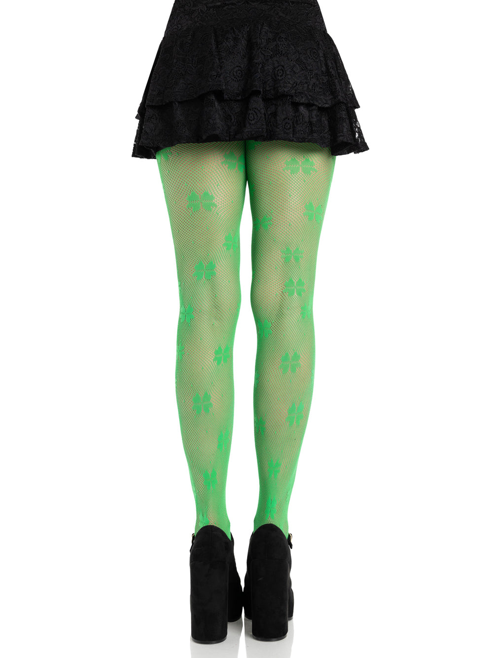 Clover Net Tights (Green) – Nylon Spandex Tights > Clothes > Hosiery > Pantyhose & Tights - Tophatter Daily Deals