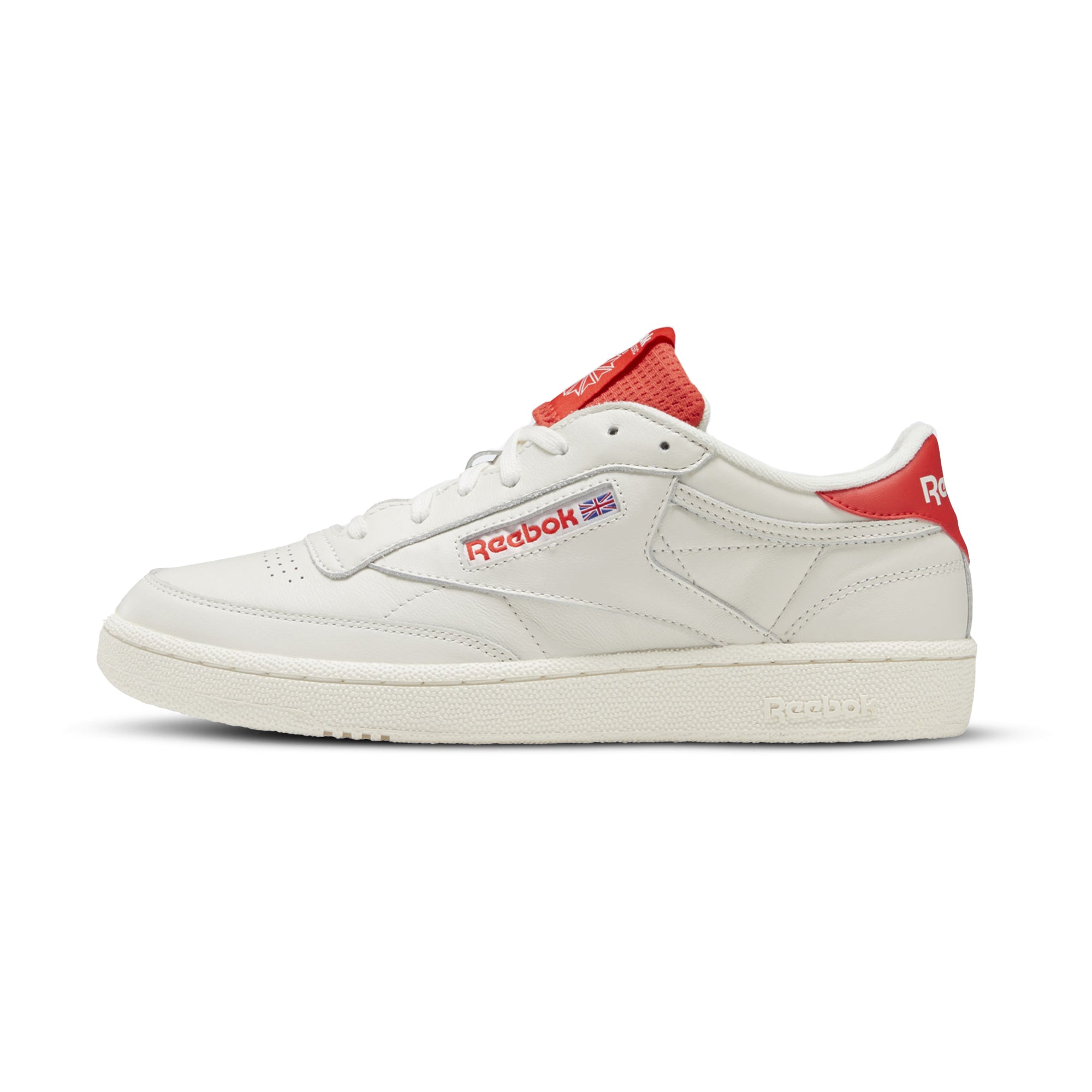 Reebok Men's Club C 85 Mu Shoes - Chalk/Radred/Humblu Chalk Radred Humblu 8 Footwear - Tophatter Daily Deals