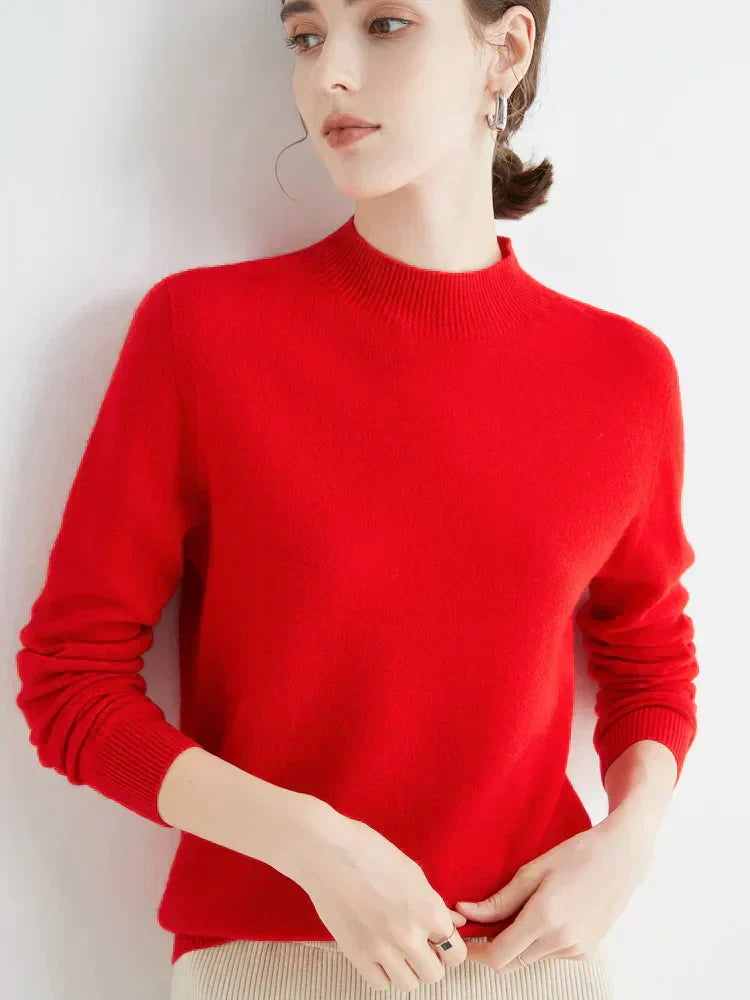 Soft Classic Women’s Pullover - Mock Neck, Wool, Work - Tophatter Daily Deals
