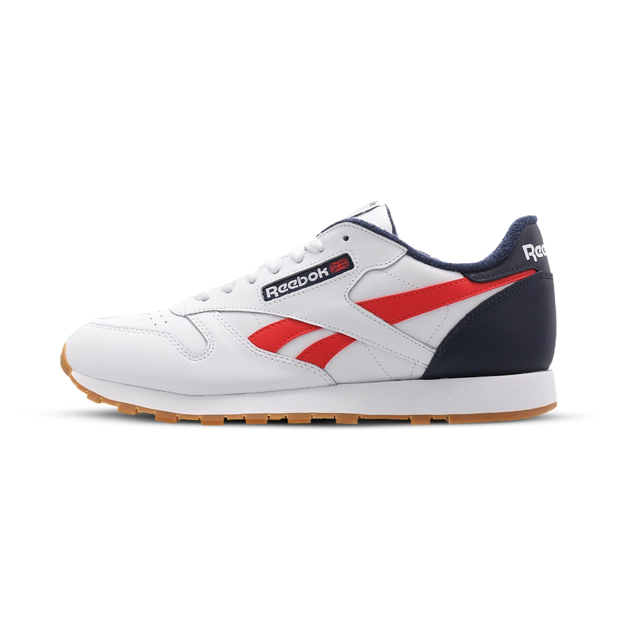 Reebok Men's Classic Leather Mu Shoes - White/Conavy/Radred White Conavy Radred Footwear - Tophatter Daily Deals