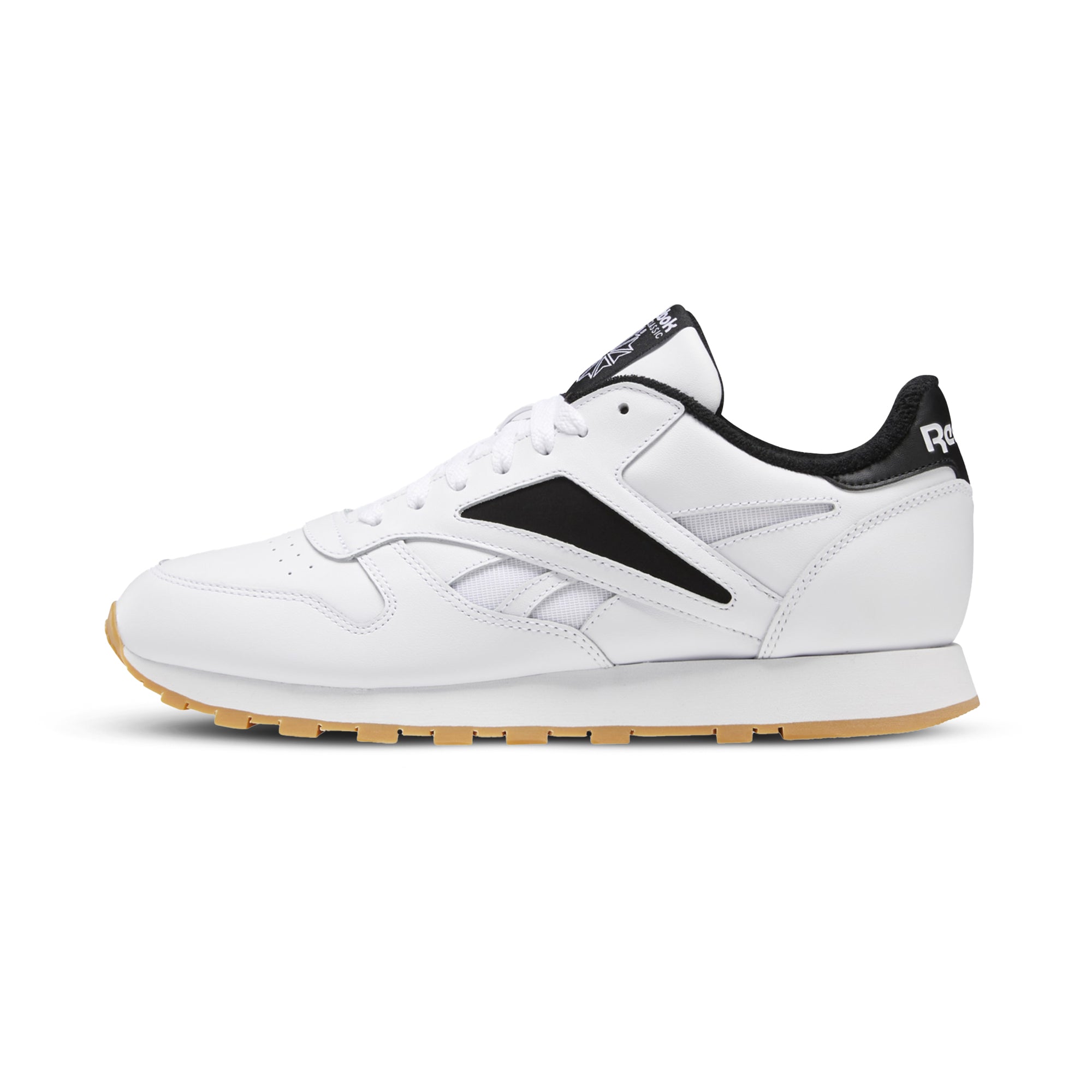 Reebok Men's Classic Leather Mark Shoes - White/Black/White White Black White Footwear - Tophatter Daily Deals